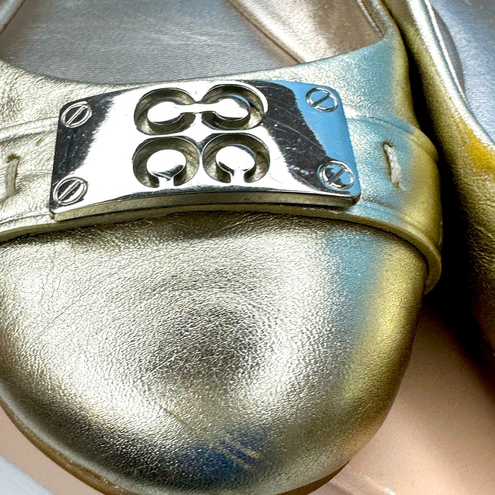 Coach-Gold Slip-on Ballet-like Flats